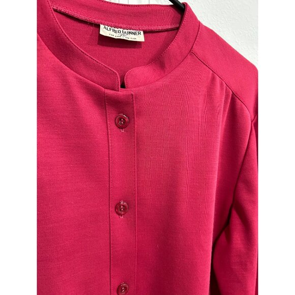 Alfred Dunner Womens Button-Front 3/4 Sleeve Jacket Size 20 Red - Picture 4 of 8